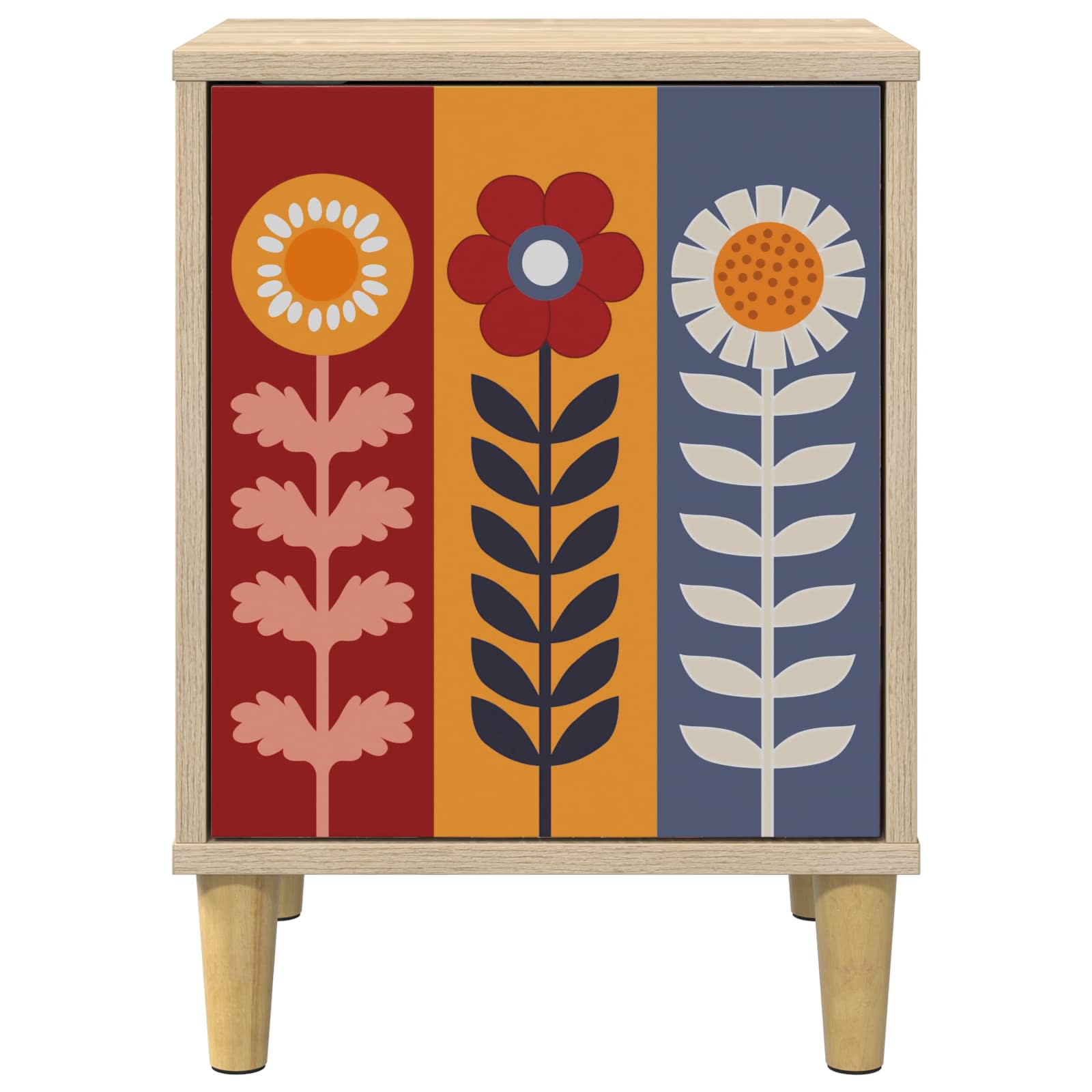 vidaXL Bedside Cabinet ESSEN 2 pcs Sonoma Oak 36 x 33 x 50 cm 6
