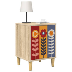 vidaXL Bedside Cabinet ESSEN 2 pcs Sonoma Oak 36 x 33 x 50 cm 3