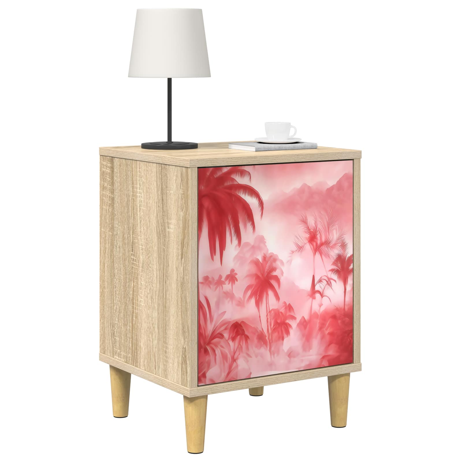 vidaXL Bedside Cabinet AACHEN 2 pcs Sonoma Oak 36 x 33 x 50 cm 3