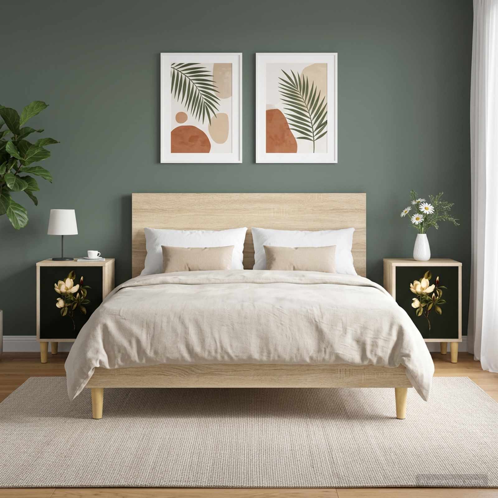 vidaXL Bedside Cabinet BREMEN 2 pcs Sonoma Oak 36 x 33 x 50 cm 1