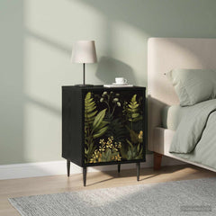 vidaXL Bedside Cabinet RHENEN 2 pcs Black Oak 36 x 33 x 51 cm 4