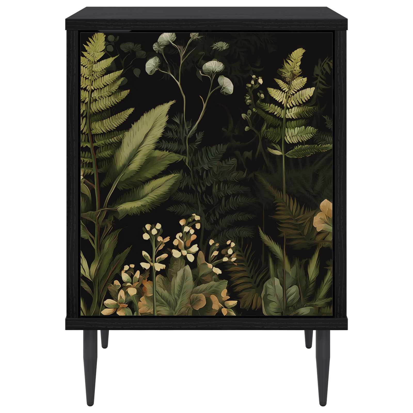 vidaXL Bedside Cabinet RHENEN 2 pcs Black Oak 36 x 33 x 51 cm 6