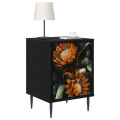 vidaXL Bedside Cabinet LOCHEM 2 pcs Black Oak 36 x 33 x 51 cm 3