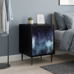 vidaXL Bedside Cabinet RAALTE 2 pcs Black Oak 36 x 33 x 51 cm 4