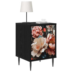 vidaXL Bedside Cabinet BORNE 2 pcs Black Oak 36 x 33 x 51 cm 3