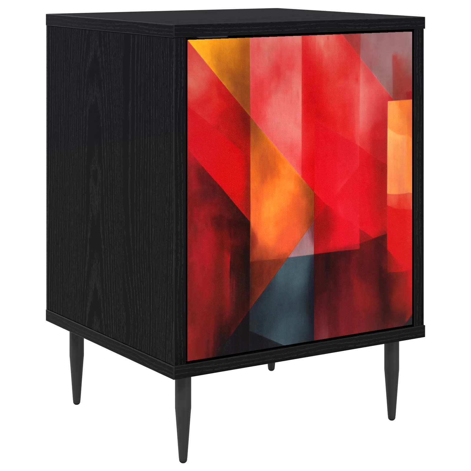 vidaXL Bedside Cabinet HEESCH Black Oak 36 x 33 x 51 cm 2
