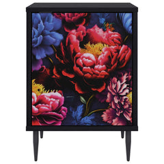 vidaXL Bedside Cabinet KIEL Black Oak 36 x 33 x 51 cm Engineered Wood 5