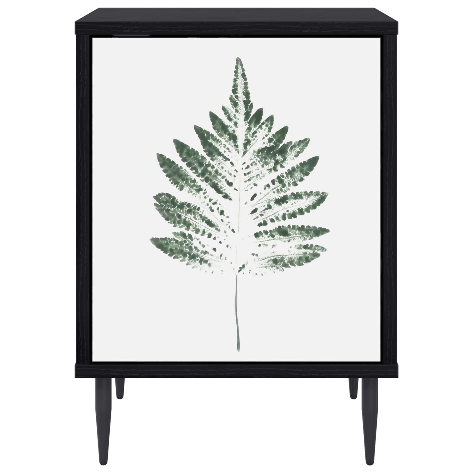 vidaXL Bedside Cabinet HANAU 2 pcs Black Oak 36 x 33 x 51 cm 6