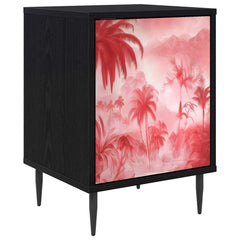 vidaXL Bedside Cabinet AACHEN Black Oak 36 x 33 x 51 cm 2