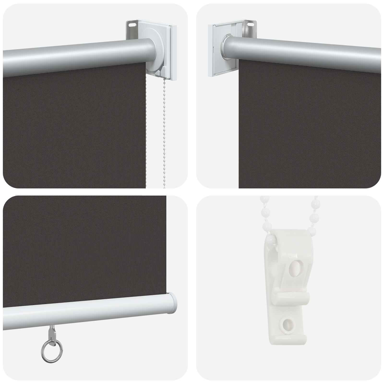 vidaXL Outdoor Roller Blind UV Protection Anthracite Polyester 5