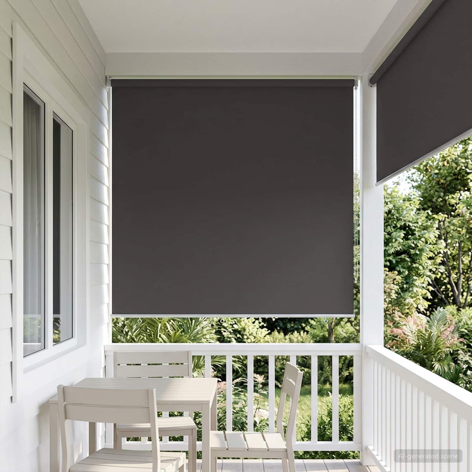 vidaXL Outdoor Roller Blind UV Protection Anthracite Polyester 1