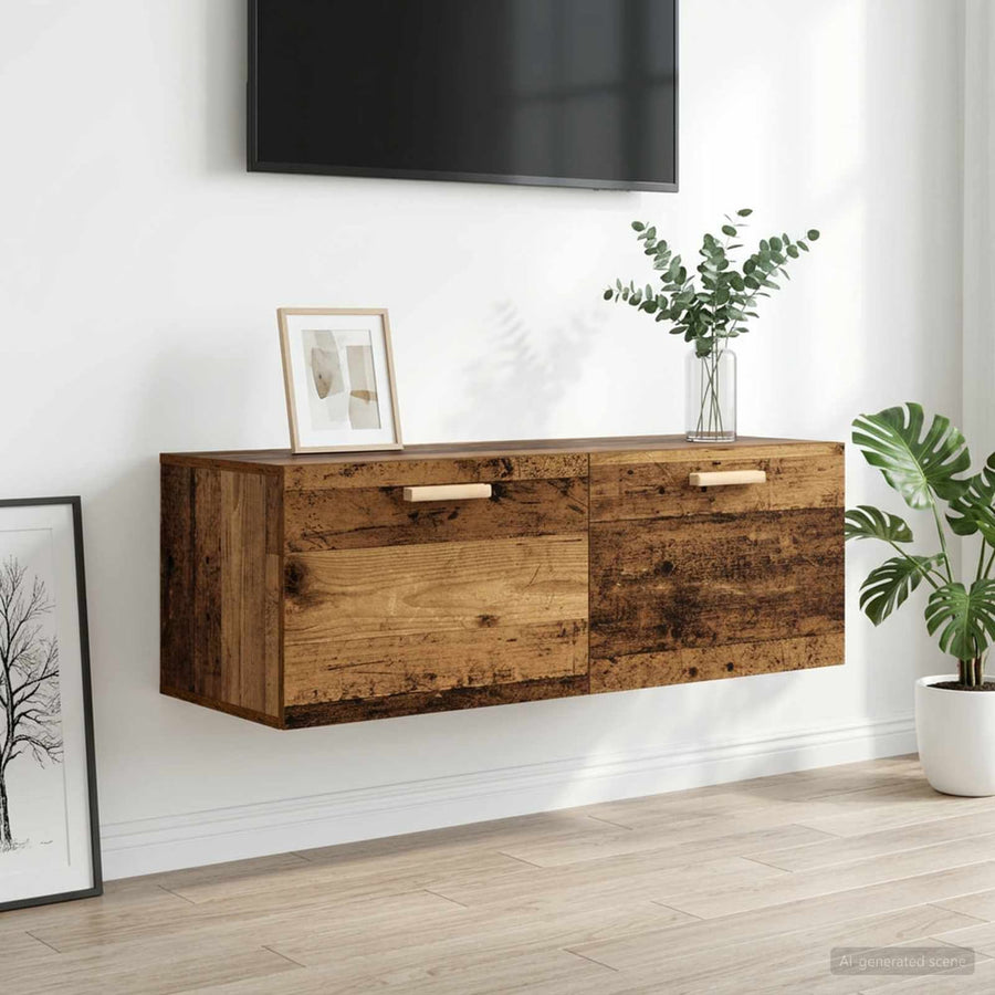 Wall Cabinet Old Wood Engineered Wood