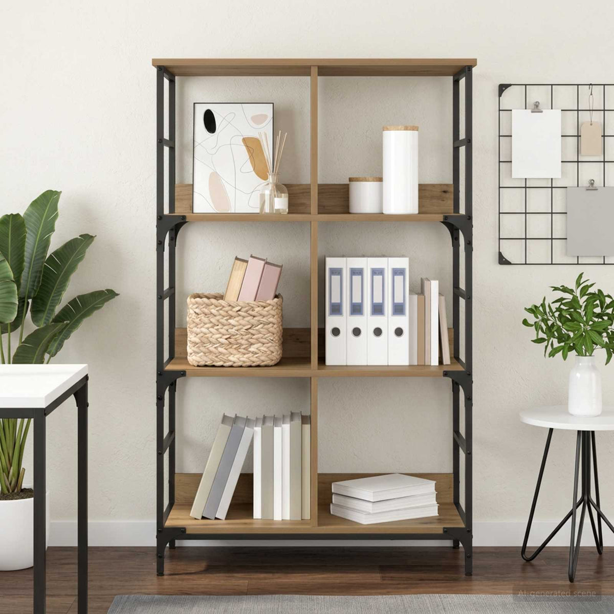 Bookshelf 78.5x33x117.5 cm Engineered Wood Artisan oak