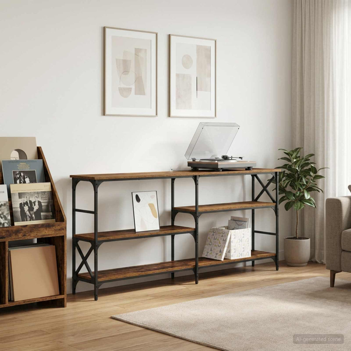 vidaXL Console Table 150x29x76.5 cm Engineered Wood