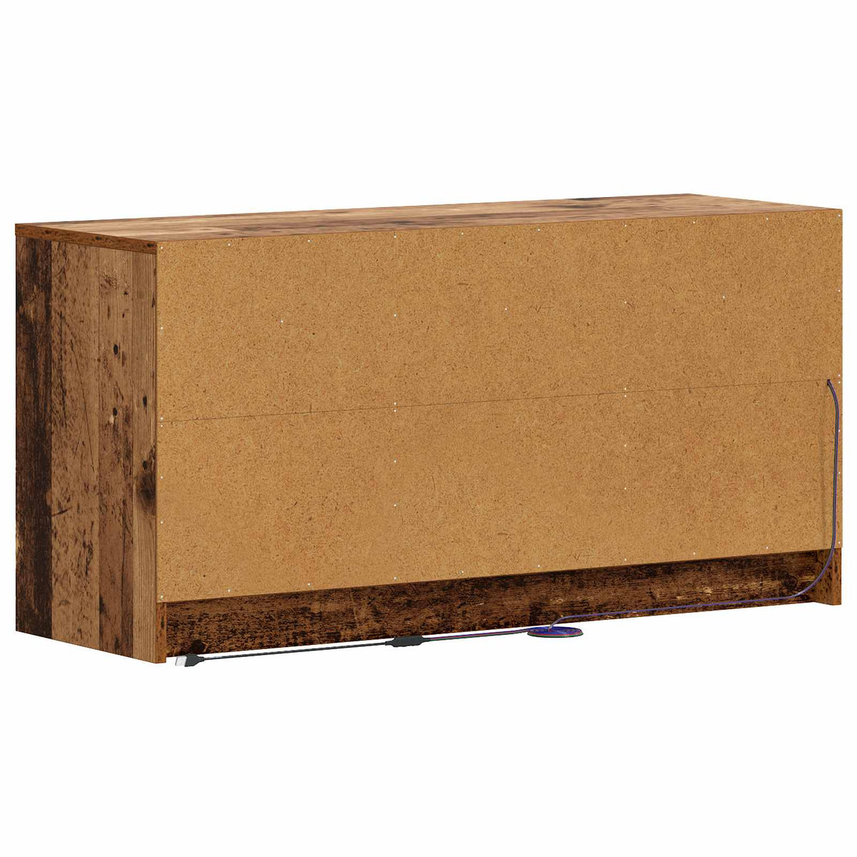 TV Cabinet with LED 100x34x50 cm Engineered Wood Old wood