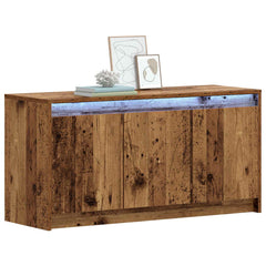 TV Cabinet with LED 100x34x50 cm Engineered Wood Old wood