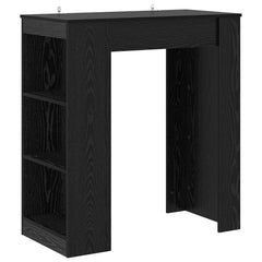 vidaXL Bar Table 95 x 47 x 103.5 cm Engineered Wood Black Oak 2