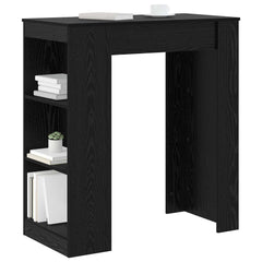 vidaXL Bar Table 95 x 47 x 103.5 cm Engineered Wood Black Oak 3