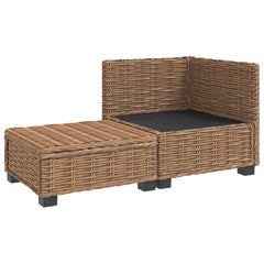 6 pcs Rattan Lounge Set with Cushions GENDT Rattan Natural Corner + table