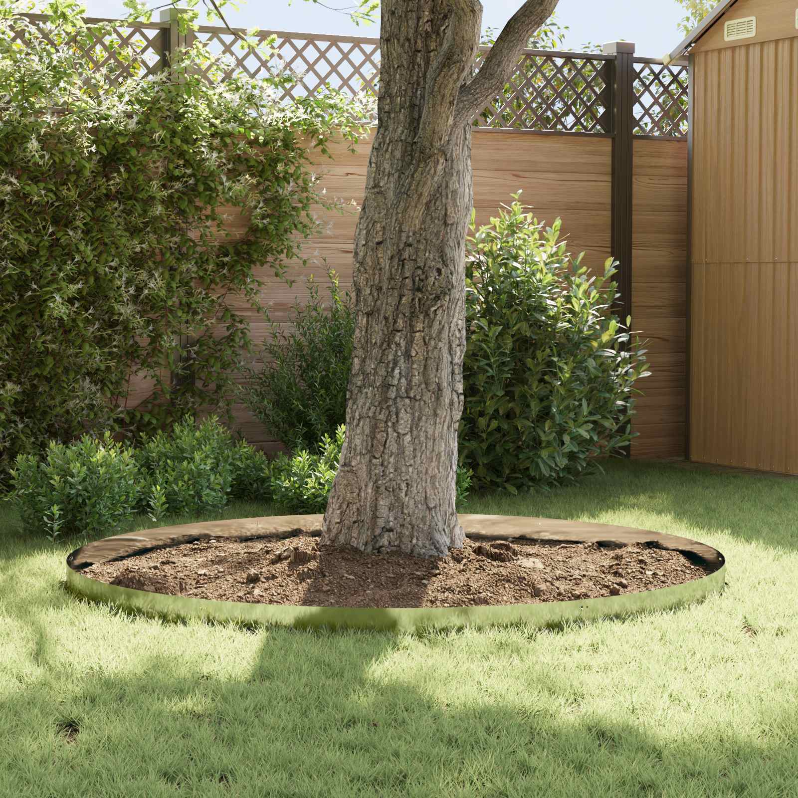 vidaXL Lawn Edging 20 pcs 103 x 15 cm Steel Silver 4