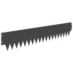 vidaXL Lawn Edging 10 pcs 103 x 20 cm Steel Black 6