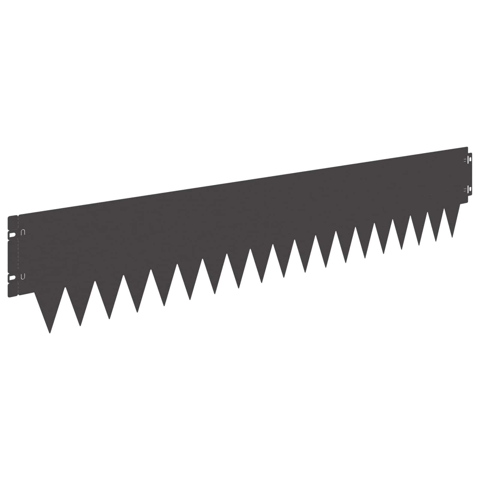 vidaXL Lawn Edging 10 pcs 103 x 20 cm Steel Black 6
