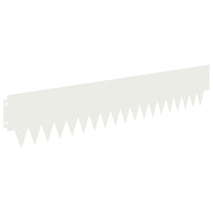 vidaXL Lawn Edging 10 pcs 103 x 20 cm Steel White 2