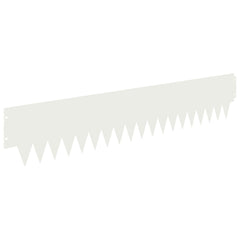 vidaXL Lawn Edging 10 pcs 103 x 20 cm Steel White 6