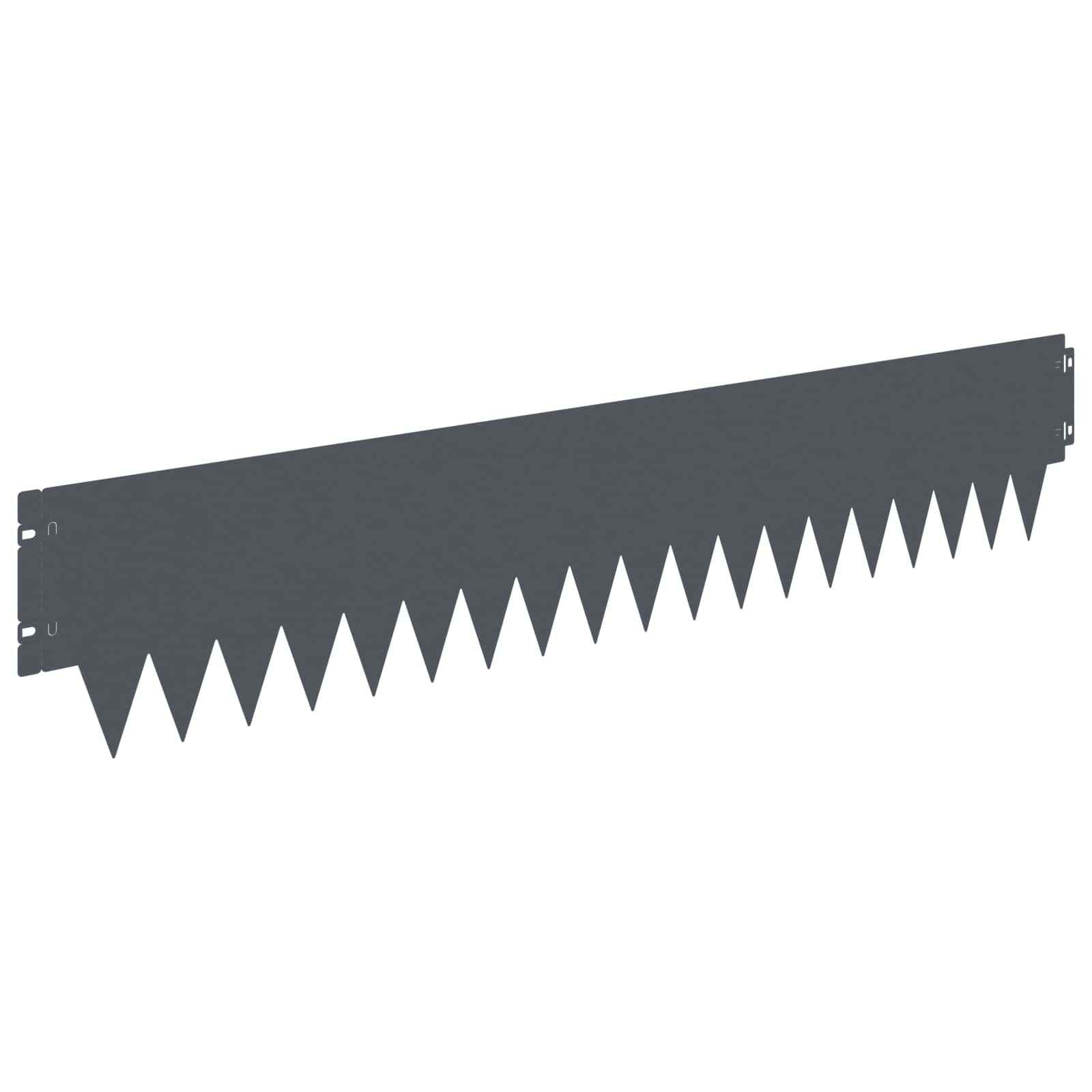 vidaXL Lawn Edging 10 pcs 103 x 20 cm Steel Anthracite 6