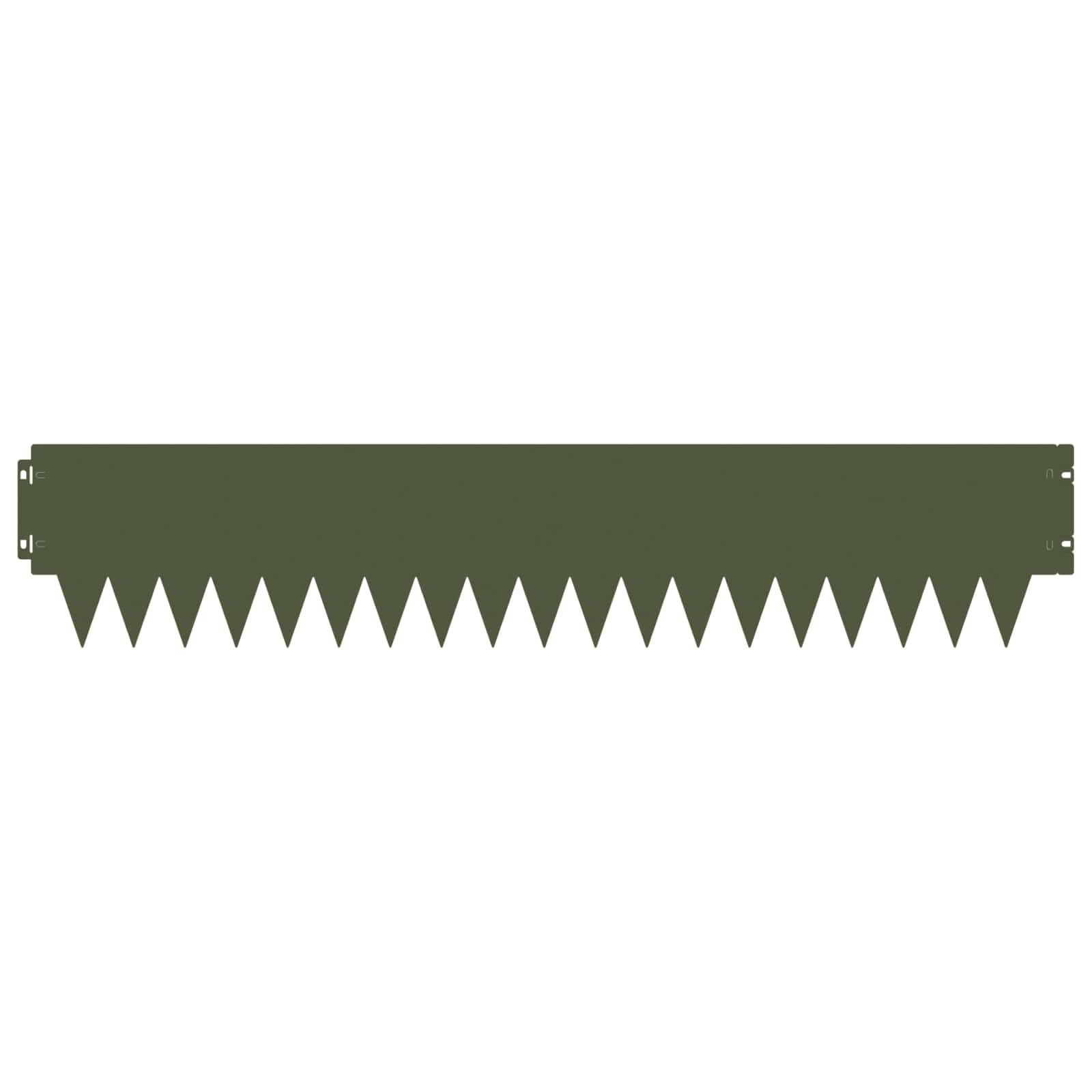 vidaXL Lawn Edging 10 pcs 103 x 20 cm Steel Olive Green 5