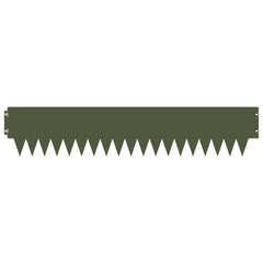 vidaXL Lawn Edging 10 pcs 103 x 20 cm Steel Olive Green 5