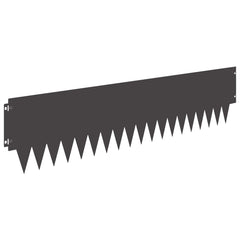 vidaXL Lawn Edging 10 pcs 103 x 25 cm Steel Black 2