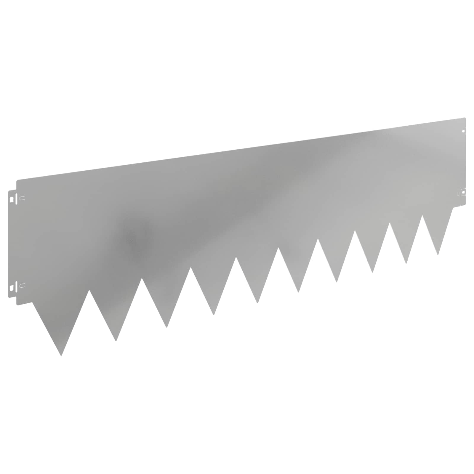 vidaXL Lawn Edging 10 pcs 103 x 30 cm Steel Silver 2