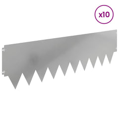 Lawn Edging 103 x Steel 10 pcs Height 30 cm Galvanised steel
