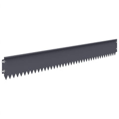 vidaXL Lawn Edging 10 pcs 103 x 15 cm Steel Anthracite 6
