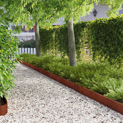 Lawn Edging 103 x Steel 10 pcs in Weathering Steel