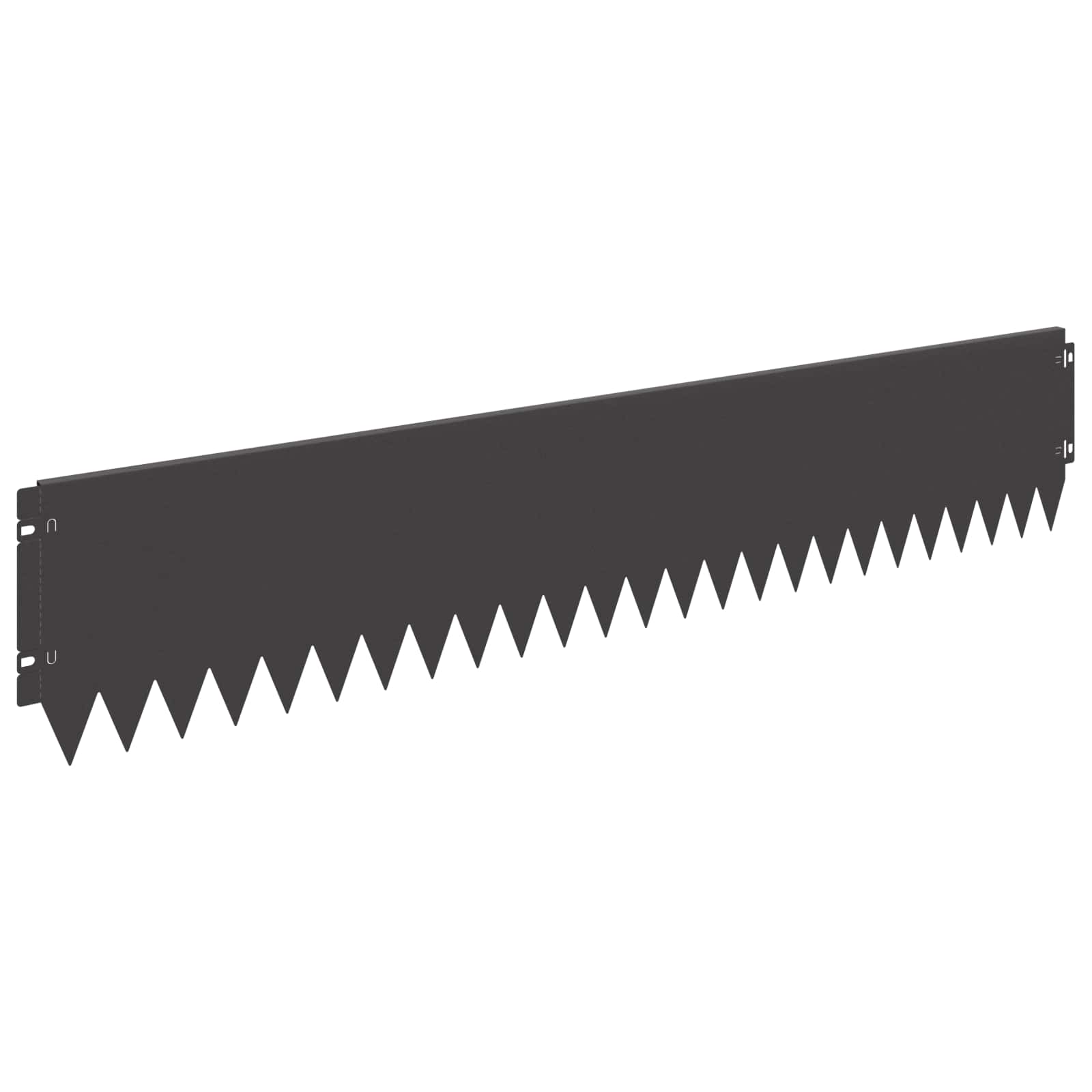 vidaXL Lawn Edging 10 pcs 103 x 20 cm Steel Black 2