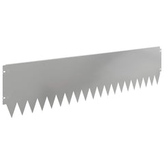 vidaXL Lawn Edging 10 pcs 103 x 25 cm Steel Silver 2