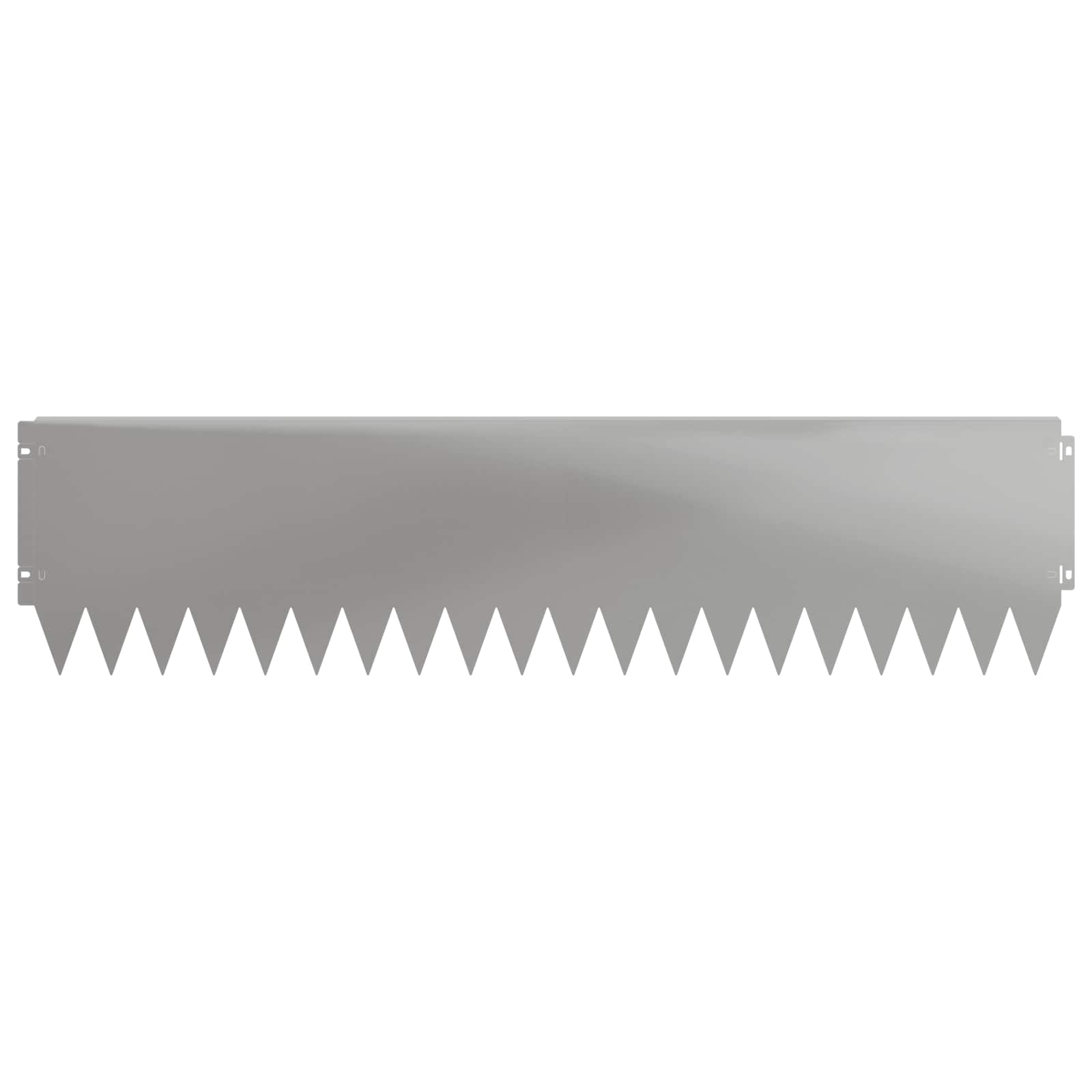 vidaXL Lawn Edging 10 pcs 103 x 25 cm Steel Silver 5