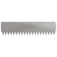 vidaXL Lawn Edging 10 pcs 103 x 25 cm Steel Silver 5