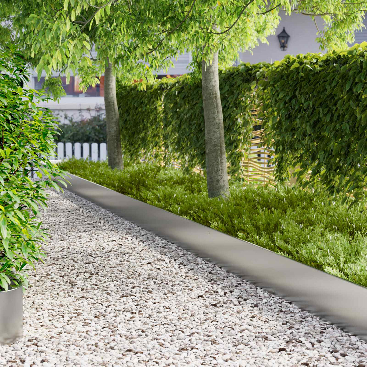 Lawn Edging 103 x Steel 10 pcs Height 30 cm Stainless steel