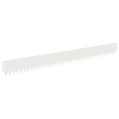 vidaXL Lawn Edging 20 pcs 103 x 10 cm Steel White 2