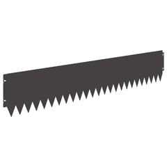 vidaXL Lawn Edge with Top Fold 10 pcs 103x20cm Steel Black 2