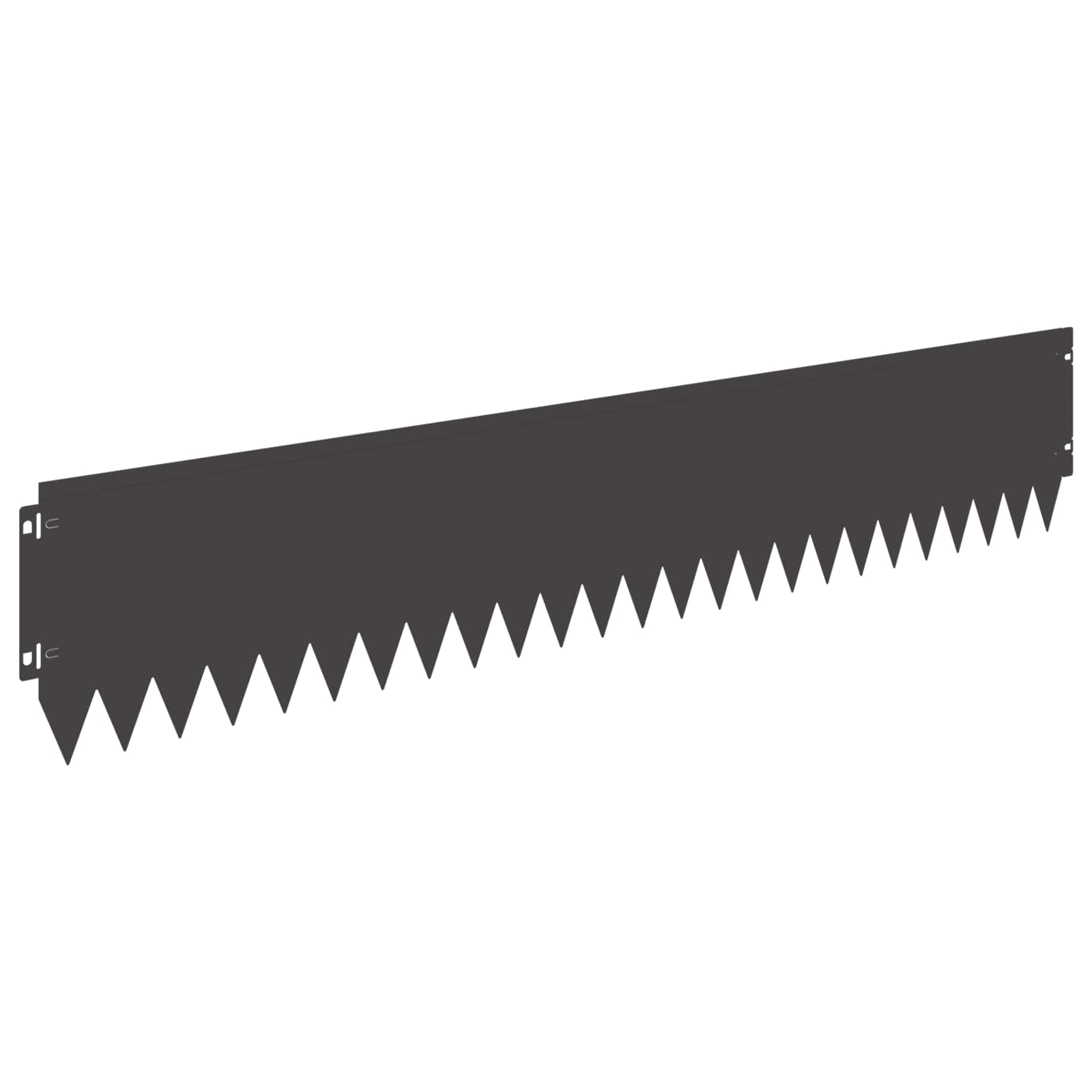 vidaXL Lawn Edge with Top Fold 10 pcs 103x20cm Steel Black 6