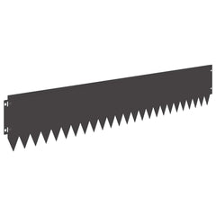 vidaXL Lawn Edge with Top Fold 10 pcs 103x20cm Steel Black 6