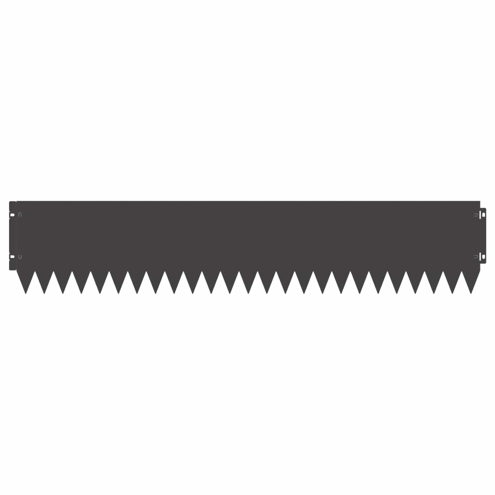 vidaXL Lawn Edge with Top Fold 10 pcs 103x20cm Steel Black 5