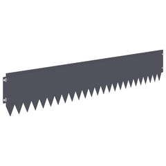 vidaXL Lawn Edging 10 pcs 103 x 20 cm Steel Anthracite 6