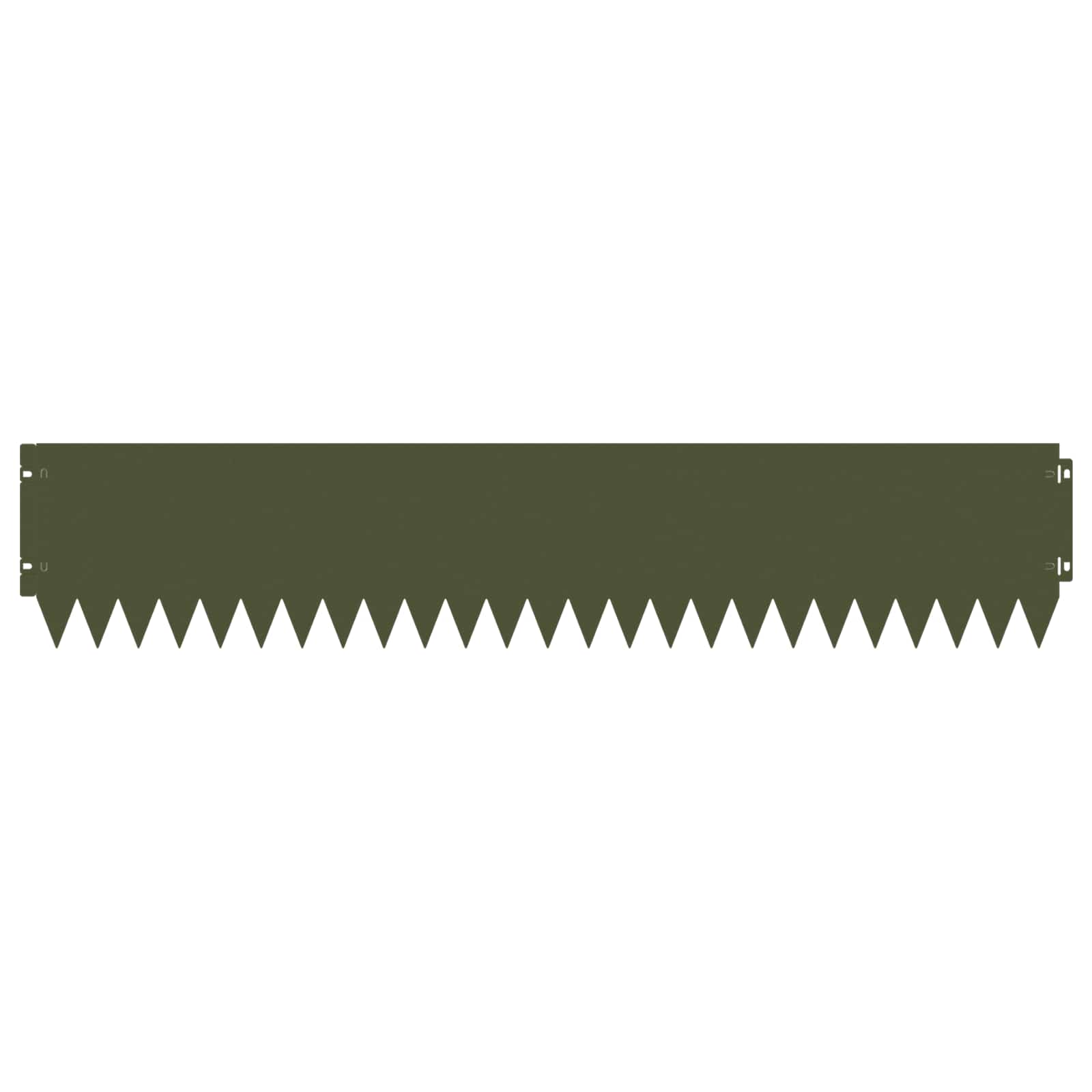 vidaXL Lawn Edging 10 pcs 103 x 20 cm Steel Olive Green 5