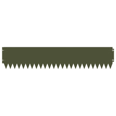vidaXL Lawn Edging 10 pcs 103 x 20 cm Steel Olive Green 5