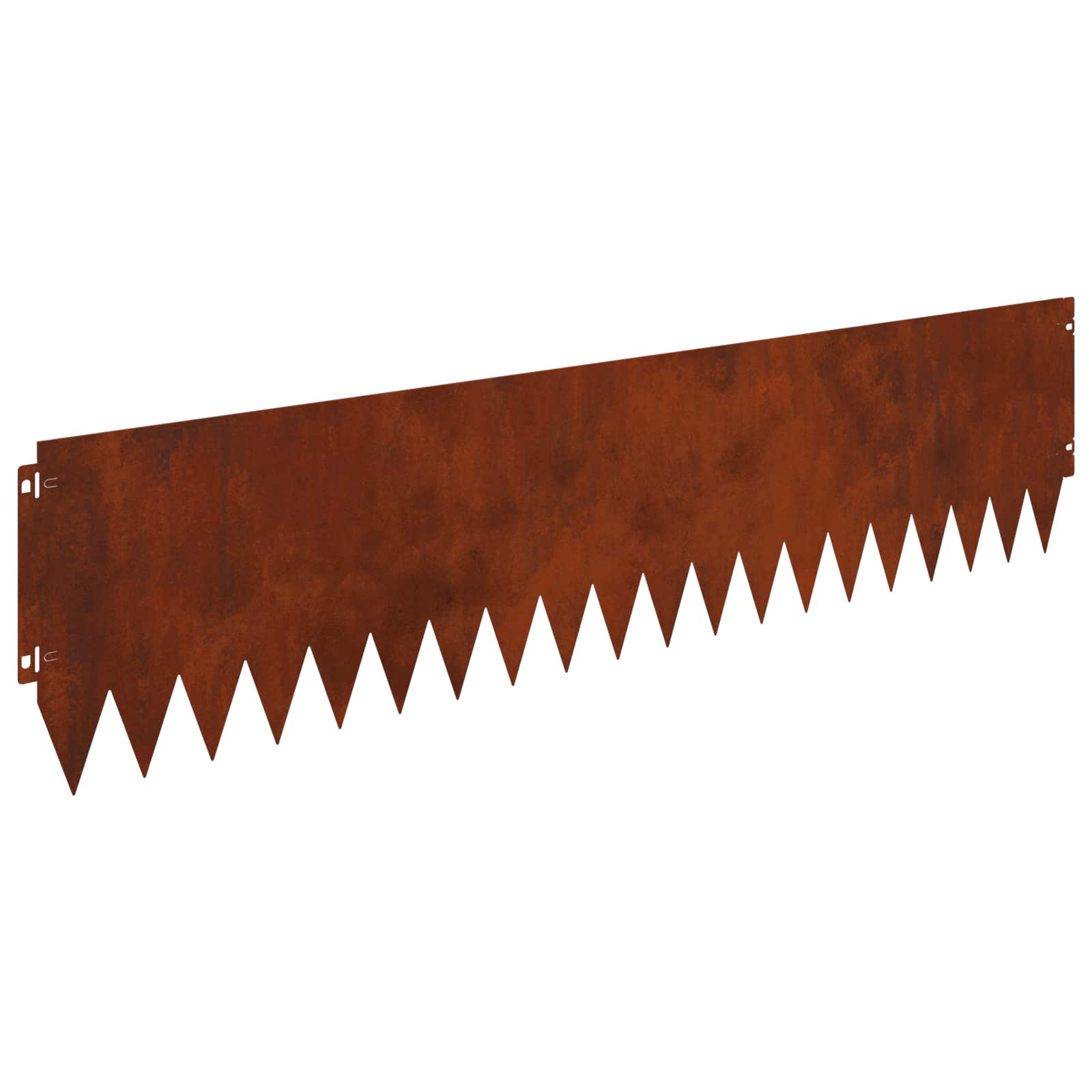 vidaXL Lawn Edging 10 pcs 103 x 25 cm Steel Rusty 2